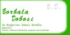 borbala dobosi business card